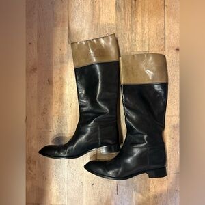 Fratelli Rossetti Black Brown Leather Pull On Boots Size 39